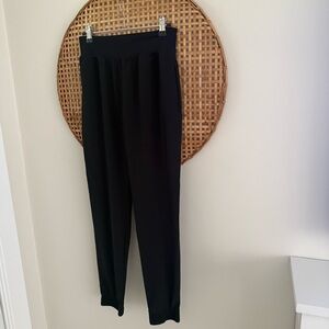 Abercrombie Girls Black Jogger Pants Size 15/16 Stretch Athleisure Comfy Casual